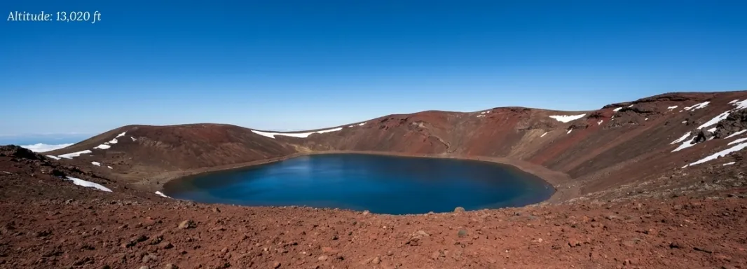 Lake Waiau, a sacred high-altitude lake nestled among the volcanic cinder cones of Mauna Kea Lake Waiau, the sacred heart of the mountain