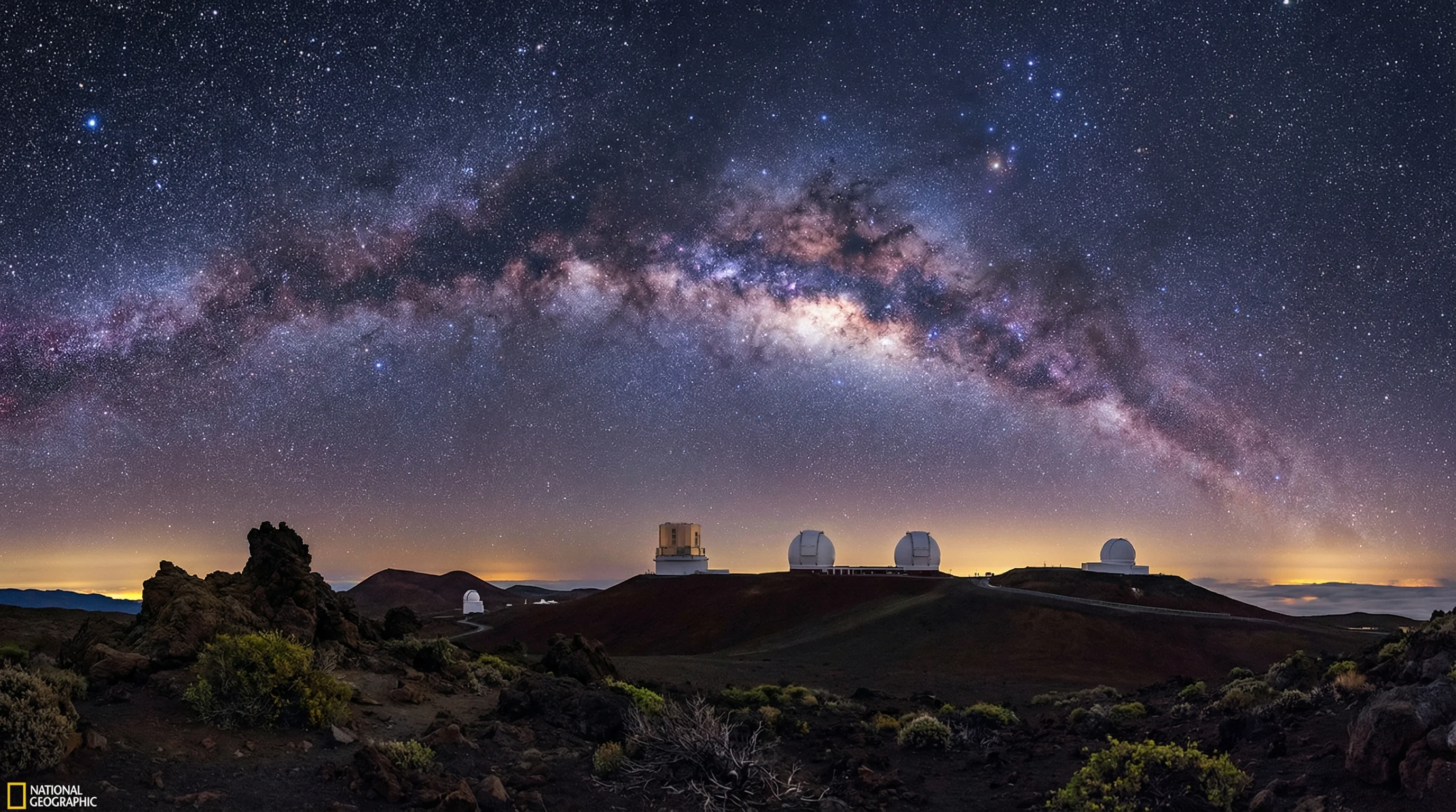 Mauna Kea vs Haleakalā stargazing comparison - Mauna Kea summit with Milky Way